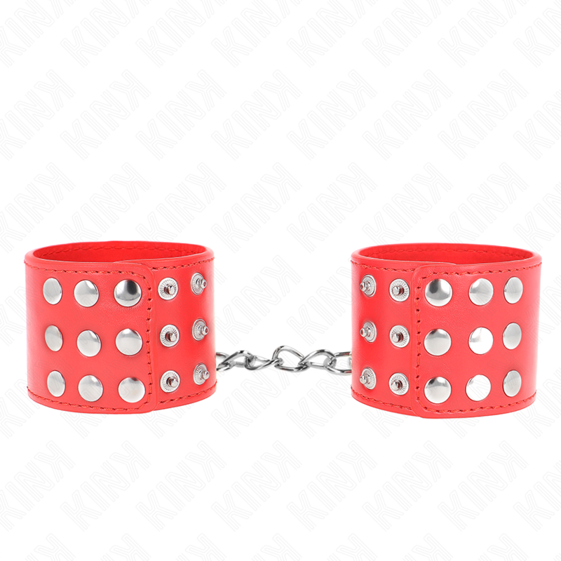 KINK - RED ADJUSTABLE SNAP FASTEN WRIST 19-24 CM X 5.5 CM