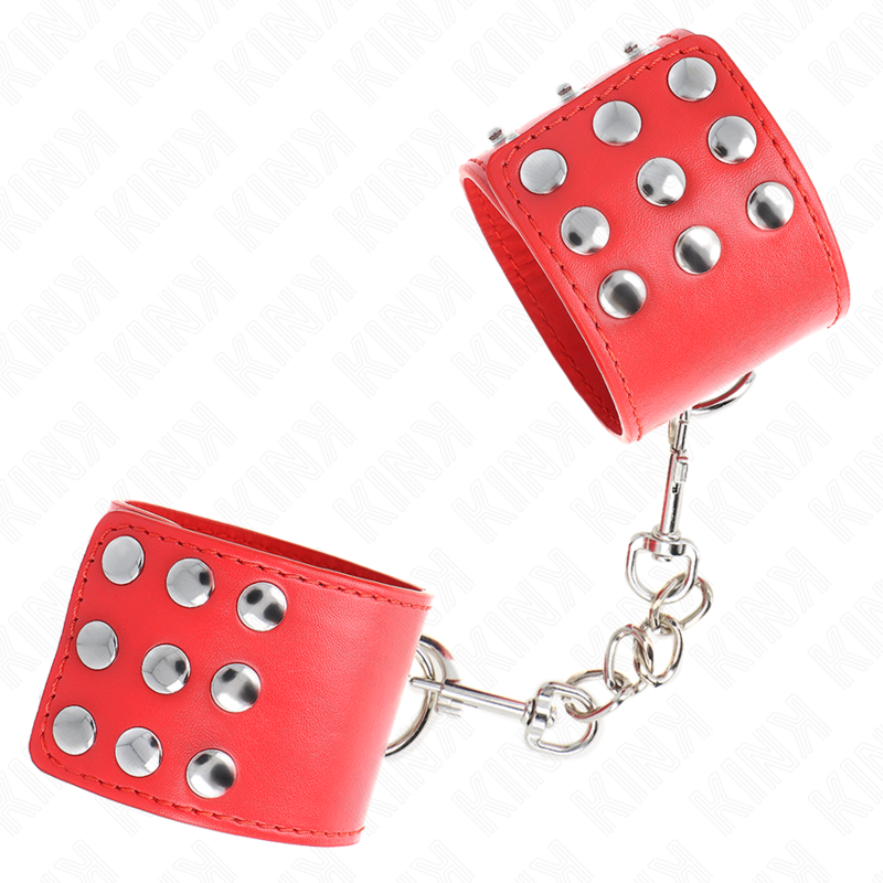 KINK - RED ADJUSTABLE SNAP FASTEN WRIST 19-24 CM X 5.5 CM