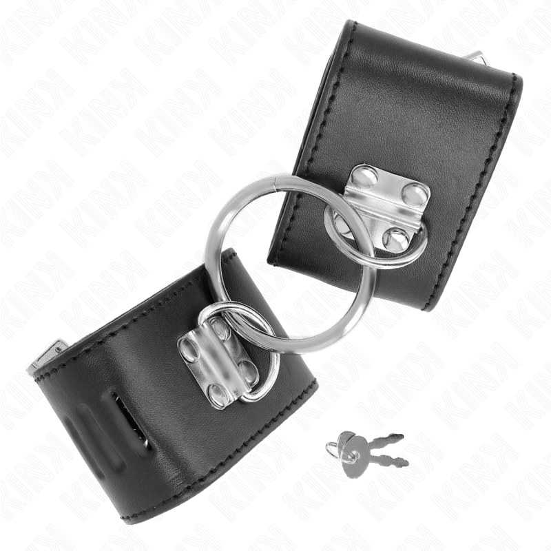 KINK - FIXED WRIST WITH RING AND ADJUSTABLE BLACK PADLOCK CLOSURE 16-23 CM X 5.5 CM