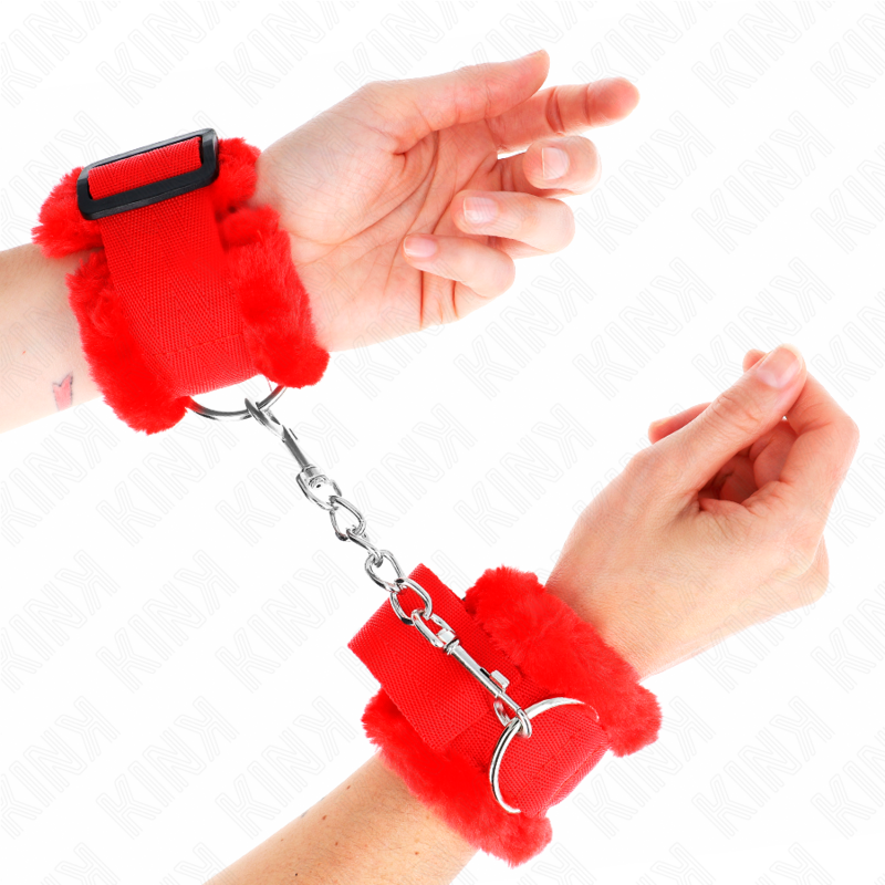 KINK - RED FURRY LINING WRIST ADJUSTABLE 17-31 CM X 7 CM