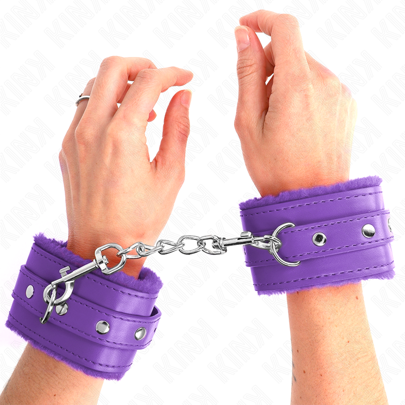 KINK - PREMIUM PURPLE LEATHER LINING WRIST WITH ADJUSTABLE PURPLE BELT 17-29 CM X 6 CM
