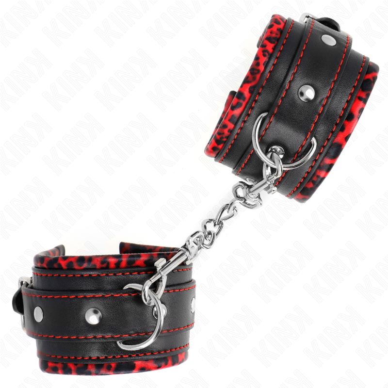 KINK - RED/BLACK LEATHER LINING WRIST ADJUSTABLE 17-29 CM X 6 CM