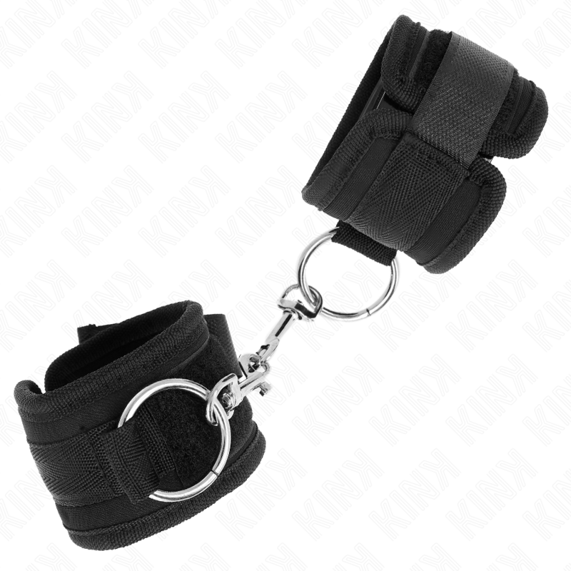 KINK - ADJUSTABLE BLACK CUFFS 18-35 CM X 6 CM