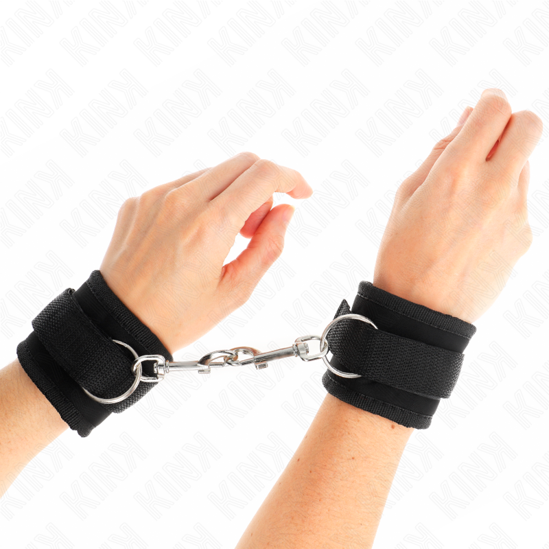 KINK - WRIST NYLON BIND HOOK&amp;LOOP BLACK MODEL 2 ADJUSTABLE 18-35 CM X 6 CM