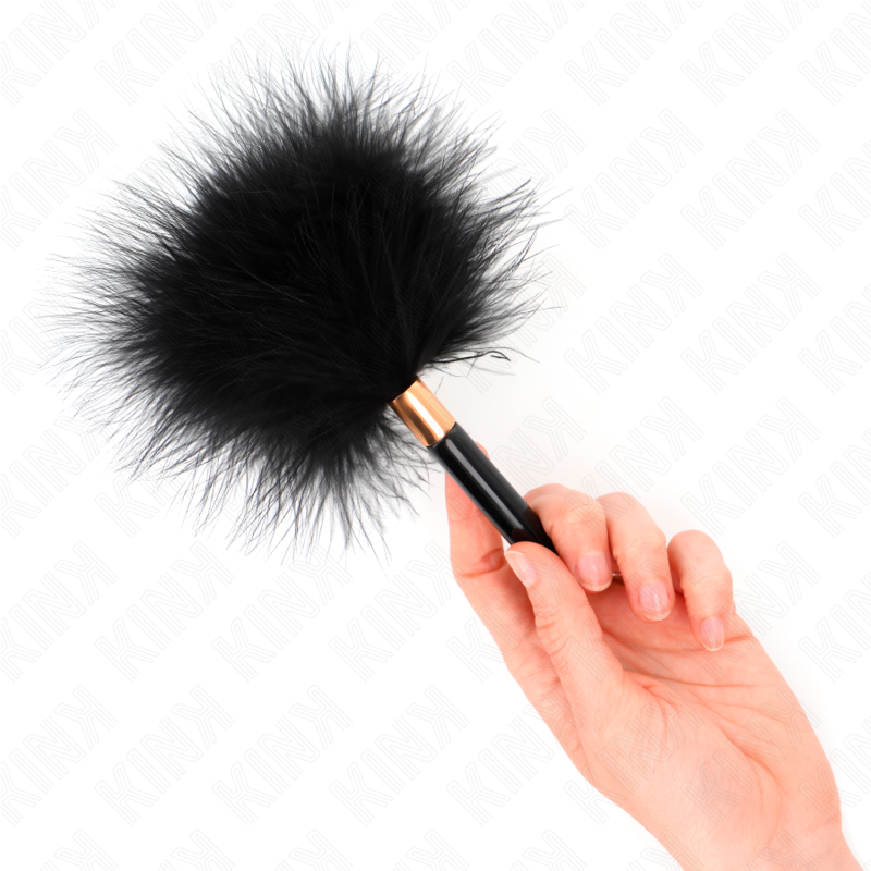 KINK - BLACK GOLD METAL TICKLING FEATHERS 18 CM