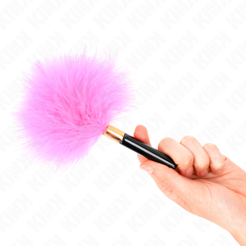 KINK - FUCHSIA GOLD METAL TICKLING FEATHERS 18 CM