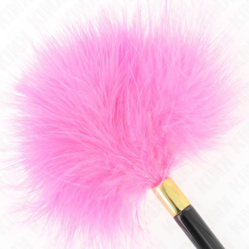 KINK - FUCHSIA GOLD METAL TICKLING FEATHERS 18 CM