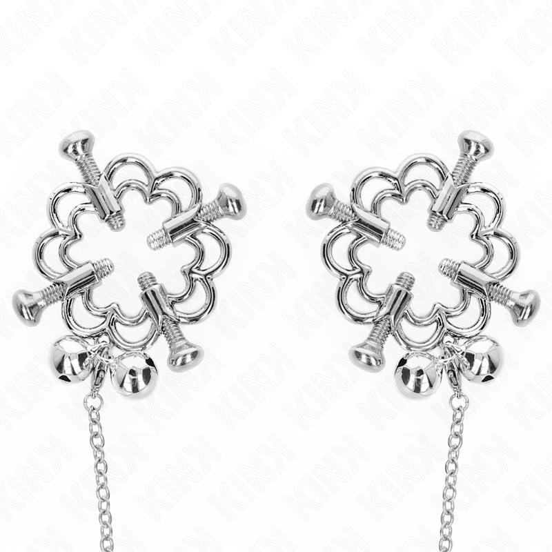 KINK - METAL FLOWER PINS WITH CHAIN
