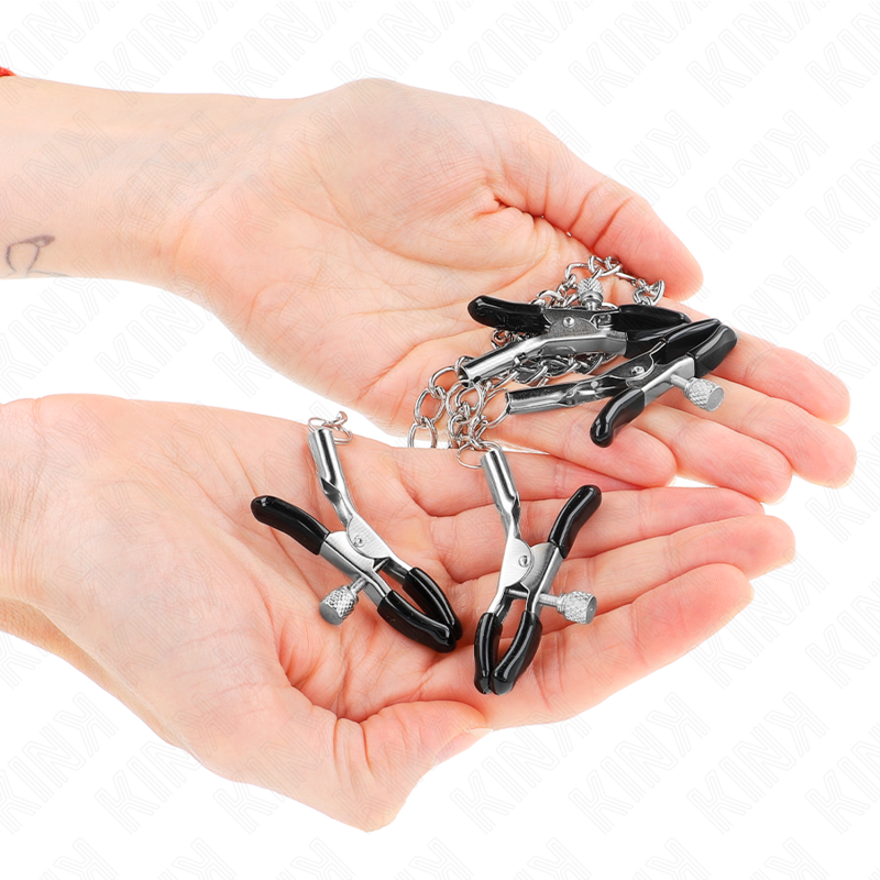 KINK - 4 ADJUSTABLE NIPPLE AND CLITORIS CLAMPS SILVER