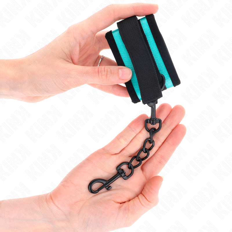 KINK - MUÑECA DE NYLON CON GANCHO Y BUCLE AJUSTABLE NEGRO-AZUL 18-32 CM X 5 CM