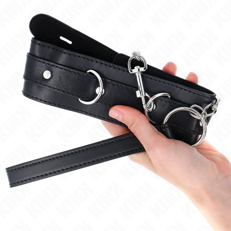 KINK - NECKLACE WITH BELT 65 CM WITH BLACK STRAP 54 X 4.5 CM