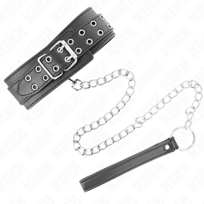 KINK - NECKLACE WITH STRAP 65 CM ADJUSTABLE SILVER BUCKLES 33-46 CM X 5.5 CM