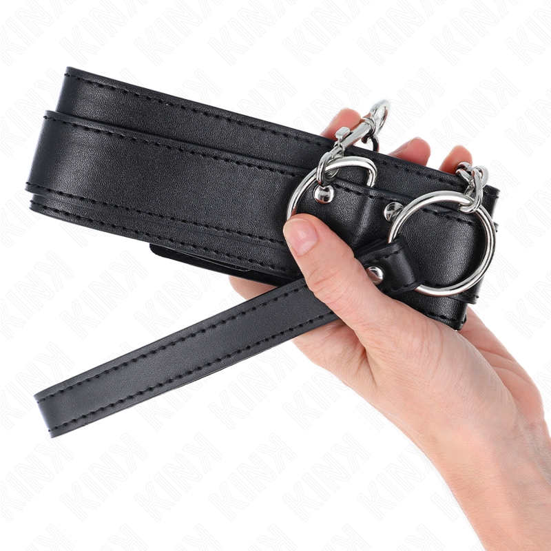 KINK - NECKLACE WITH STRAP 65 CM ADJUSTABLE SILVER BUCKLES 33-46 CM X 5.5 CM