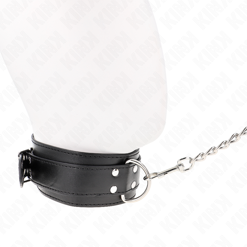 KINK - NECKLACE WITH STRAP 65 CM ADJUSTABLE SILVER BUCKLES 33-46 CM X 5.5 CM