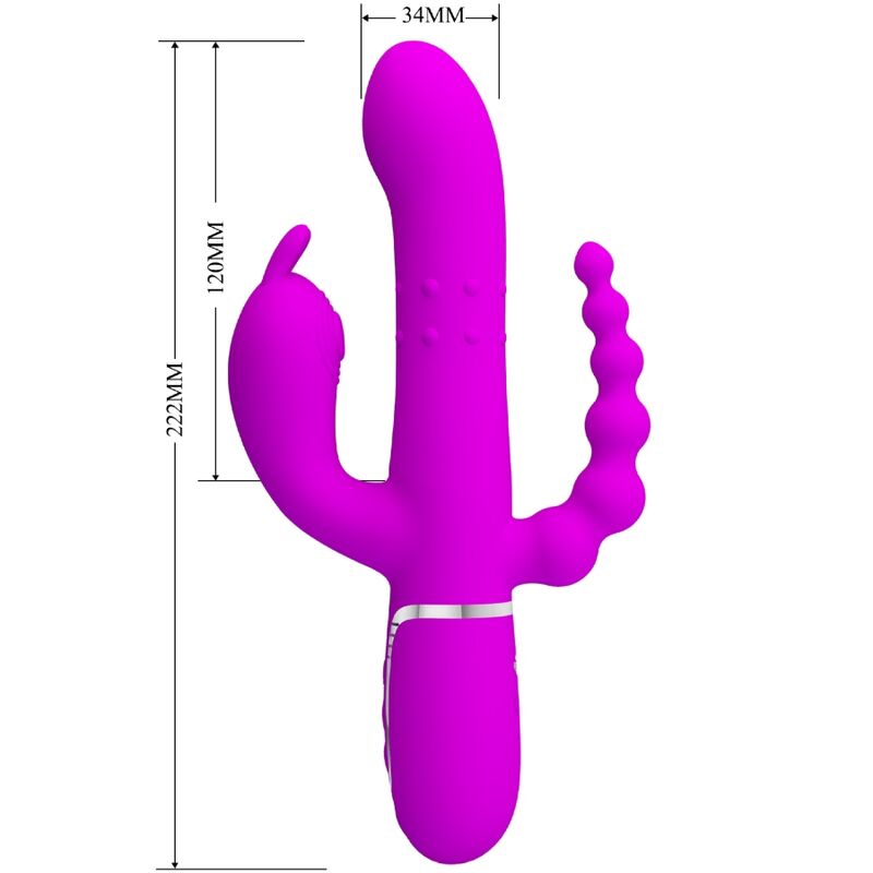 PRETTY LOVE - CAMMY 4 IN 1 MULTIFUNCTIONAL TRIPLE VIBRATOR PINK