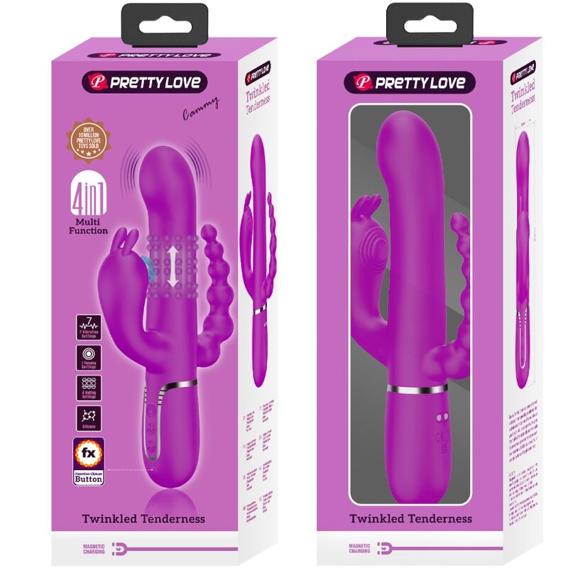 PRETTY LOVE - CAMMY 4 IN 1 MULTIFUNCTIONAL TRIPLE VIBRATOR PINK