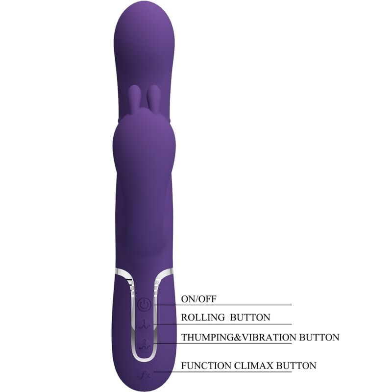 PRETTY LOVE - CAMMY TRIPLE 4 IN 1 MULTIFUNCTION VIBRATOR PURPLE