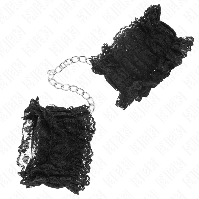 KINK - BLACK LACE ELASTIC WRIST RESTRAINTS