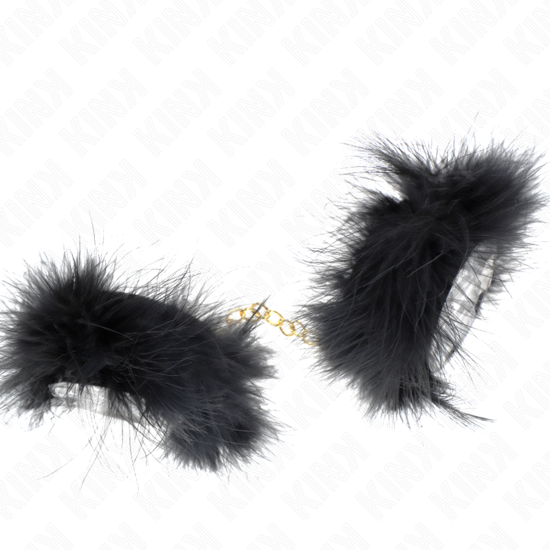 KINK - FEATHER HANDCUFFS WITH GOLD CHAIN ​​MODEL 0