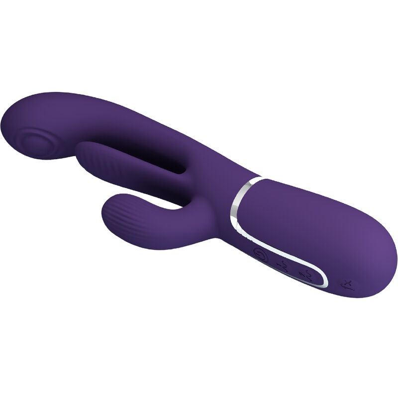 PRETTY LOVE - SHANIA TRIPLE RABBIT MULTIFUNCTIONAL VIBRATOR PURPLE