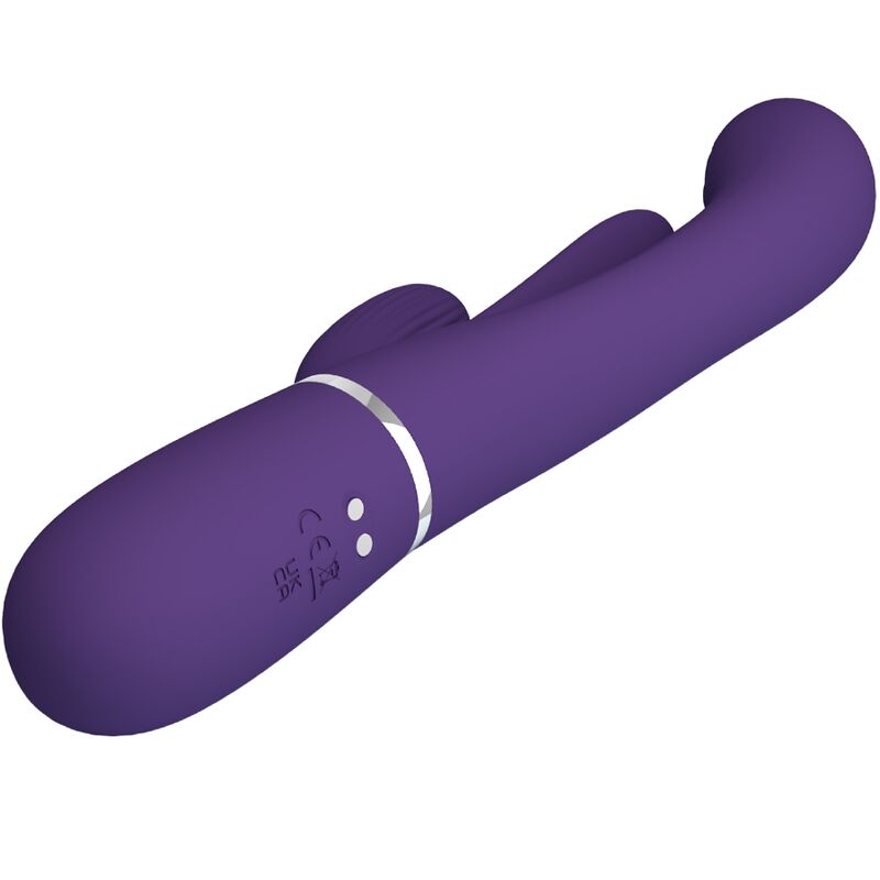 PRETTY LOVE - SHANIA TRIPLE RABBIT MULTIFUNCTIONAL VIBRATOR PURPLE