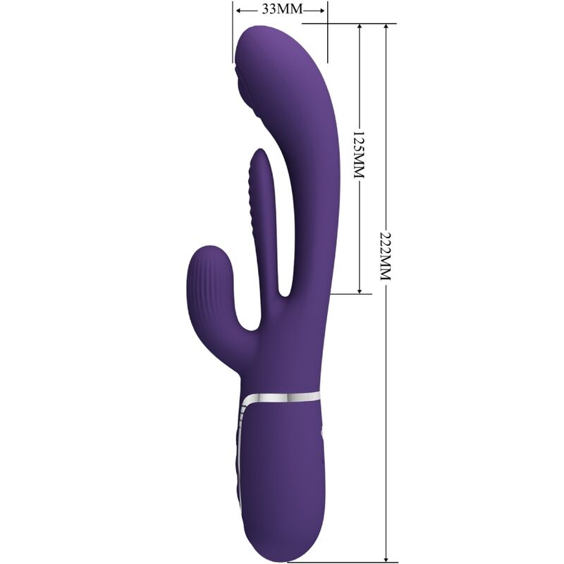 PRETTY LOVE - SHANIA TRIPLE RABBIT MULTIFUNCTIONAL VIBRATOR PURPLE