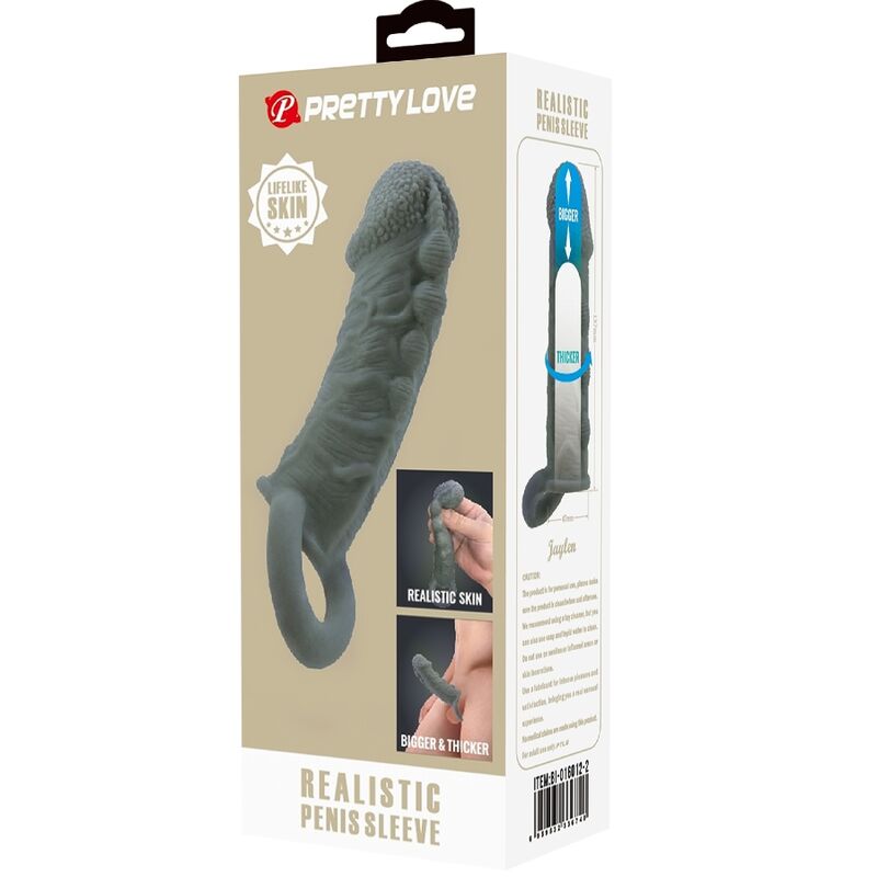 PRETTY LOVE - FUNDA REALISTA PARA ALARGAR EL PENE Y RETARDAR LAS GRISES