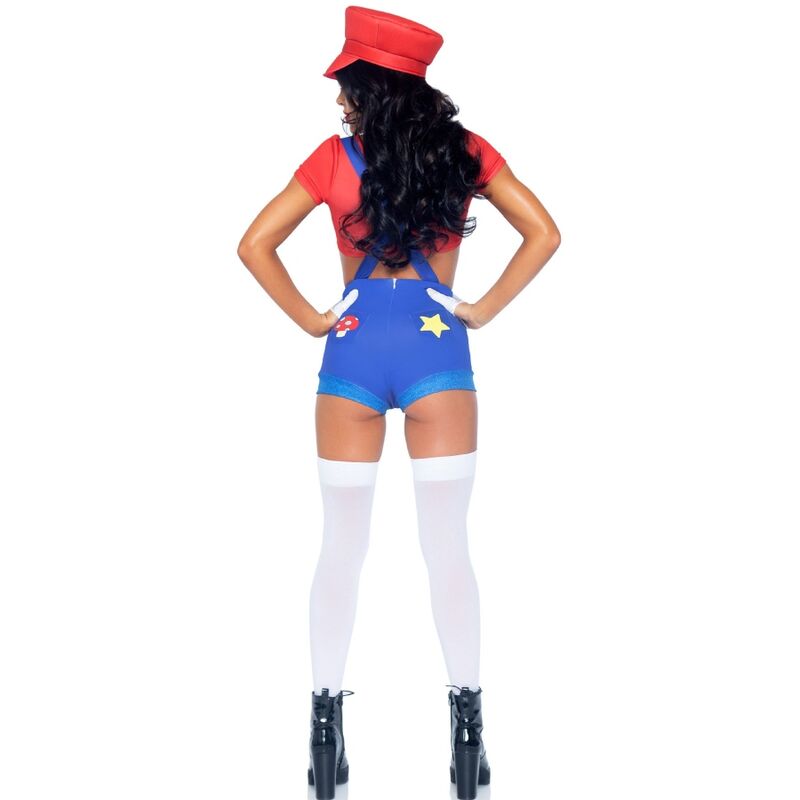 LEG AVENUE - SEXY MARIO BROS COSTUME RED/BLUE S