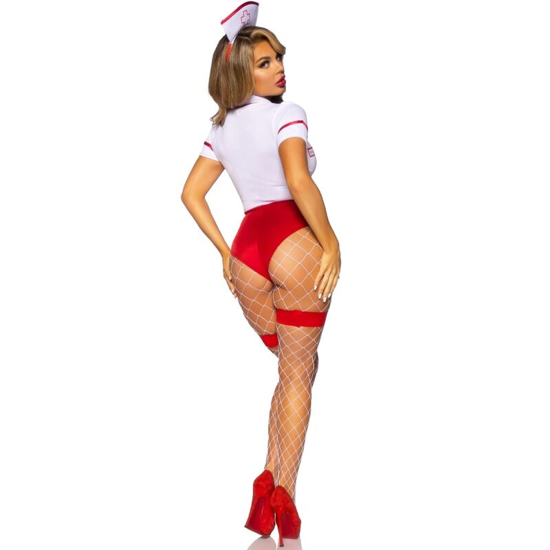 LEG AVENUE - DISFRAZ DE ENFERMERA SEXY ROJO/BLANCO S
