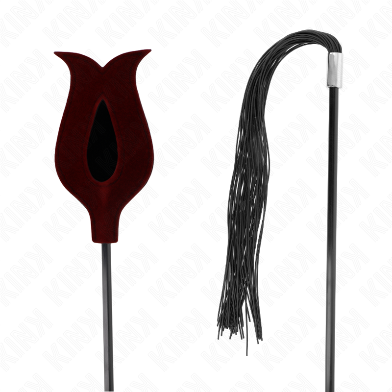 KINK - SILICONE TASSEL WHIP ROSE SHAPE 45 CM