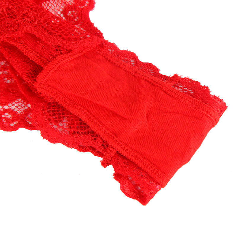 SUBBLIME - 953980 SEXY BODYSUIT WITH RUFFLES + RED BELT L/XL