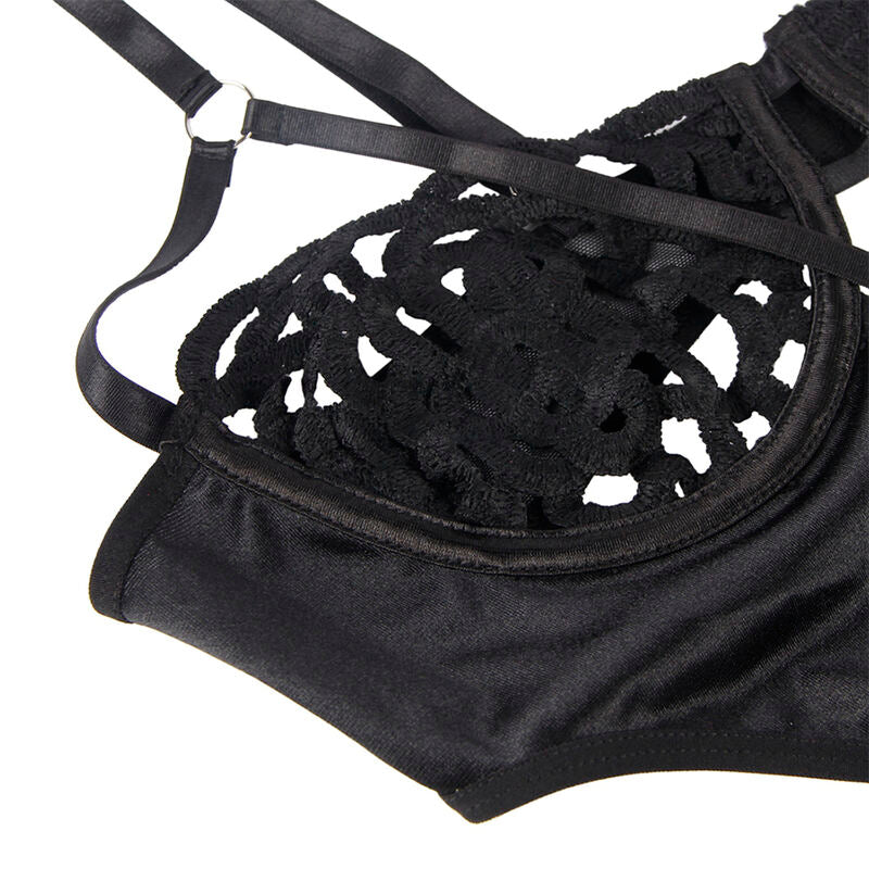 SUBBLIME - 954055 BODY DE ENCAJE NEGRO SEXY S/M