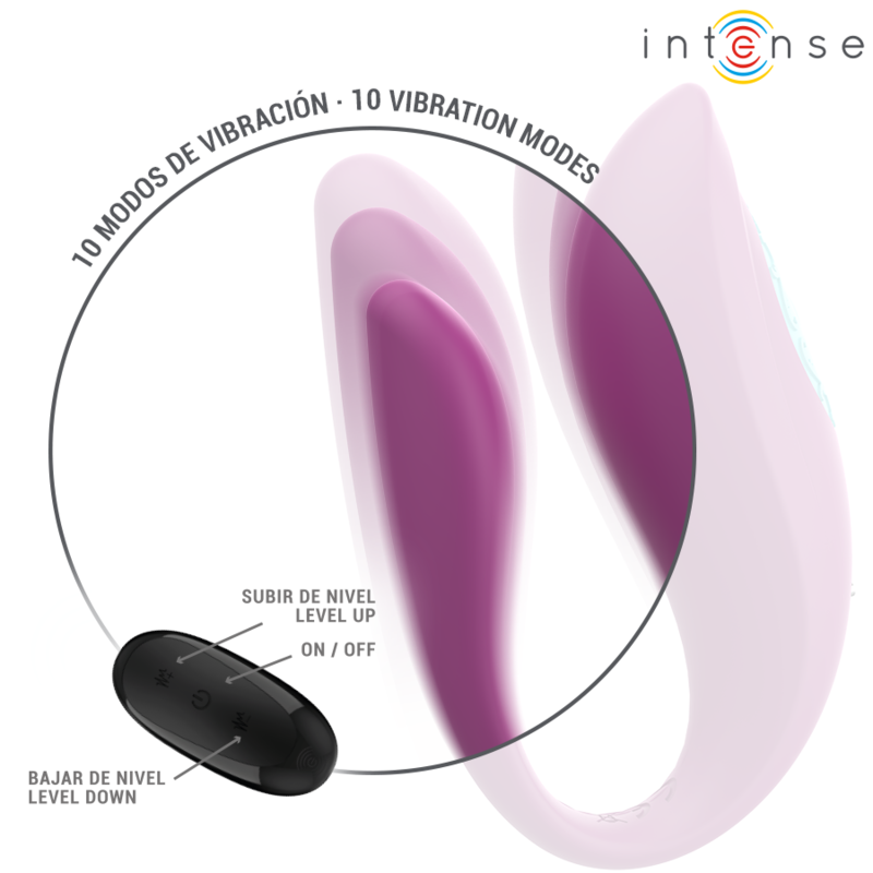 INTENSE - ANNIE EU SHAPED VIBRATOR STIMULATOR PURPLE REMOTE CONTROL