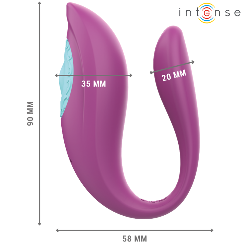 INTENSE - ANNIE EU SHAPED VIBRATOR STIMULATOR PURPLE REMOTE CONTROL