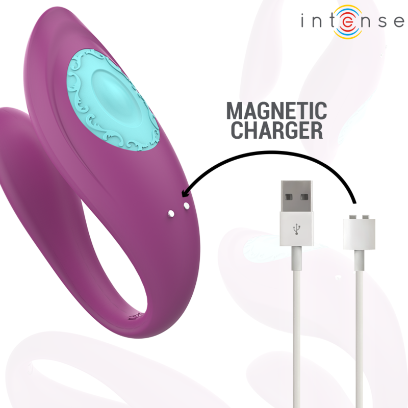 INTENSE - ANNIE EU SHAPED VIBRATOR STIMULATOR PURPLE REMOTE CONTROL