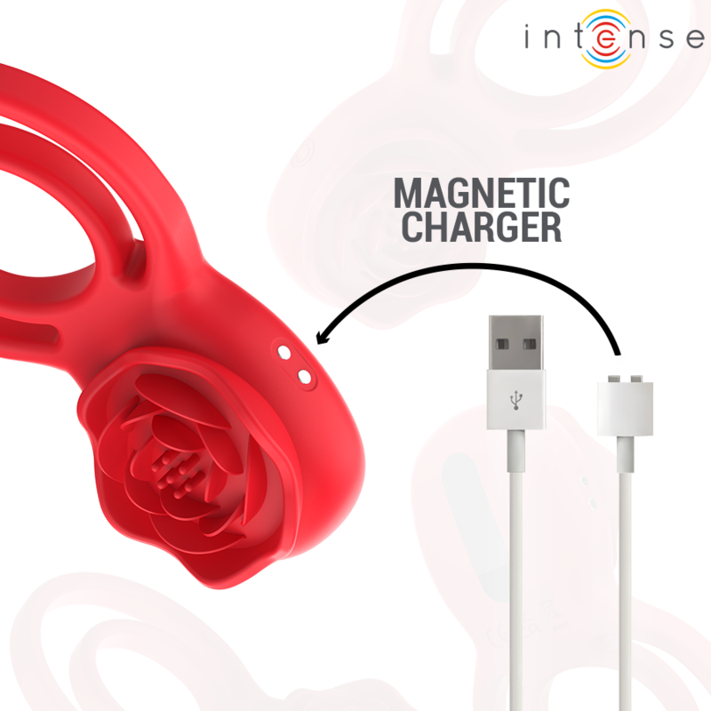 INTENSO - ESTIMULADOR GAIL ROSA 10 VIBRACIONES CONTROL REMOTO ROJO