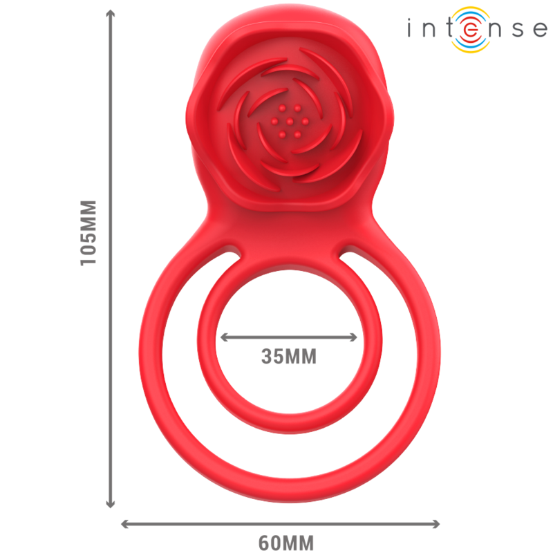 INTENSO - ESTIMULADOR GAIL ROSA 10 VIBRACIONES CONTROL REMOTO ROJO