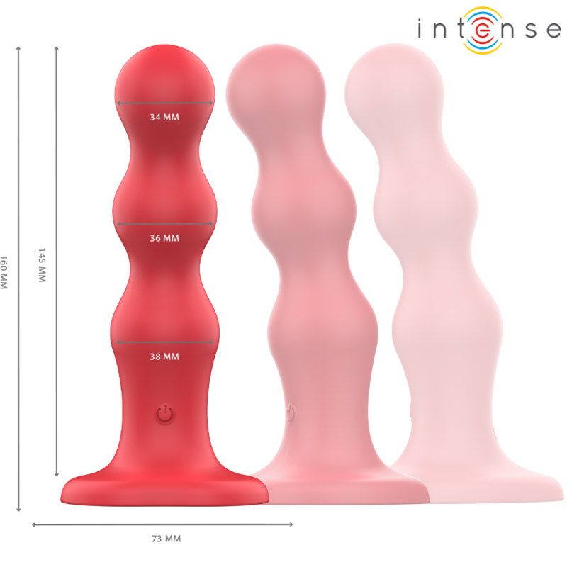 INTENSE - CODY VIBRATOR WITH RED SUCTION CUP REMOTE CONTROL