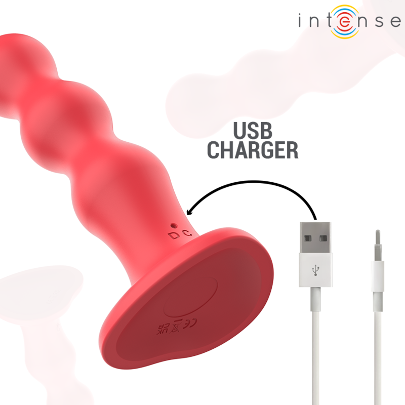 INTENSE - CODY VIBRATOR WITH RED SUCTION CUP REMOTE CONTROL