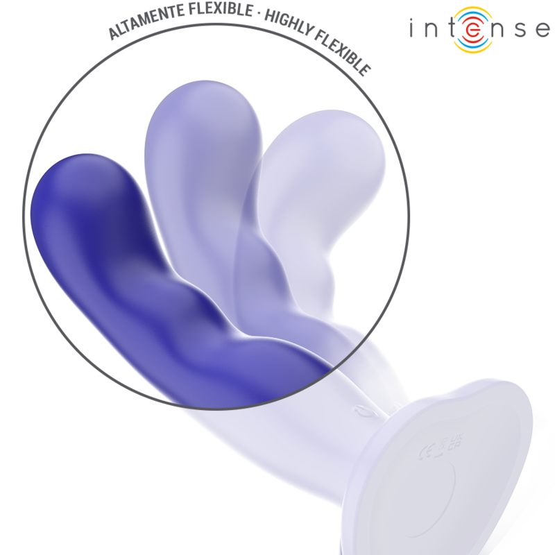 INTENSE - SHORTY VIBRATOR WITH BLUE SUCTION CUP REMOTE CONTROL