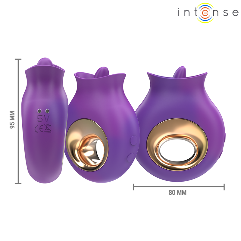 INTENSE - ESTIMULADOR CLÍTORIS TULI 9 VIBRACIONES Y 9 OSCILACIONES MORADO