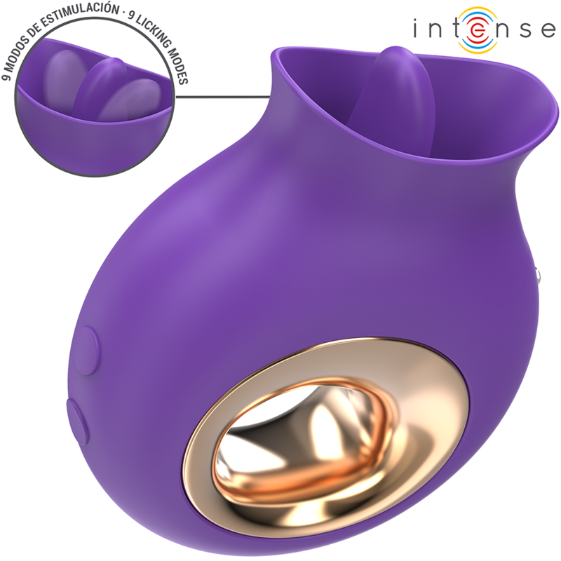 INTENSE - TULI CLITORAL STIMULATOR 9 VIBRATIONS AND 9 OSCILATIONS PURPLE