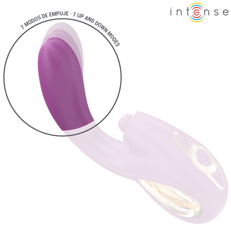 INTENSE - LALI VIBRADOR MULTIFUNCIONAL CON TOQUES Y EMPUJE DEL PUNTO G Y VIBRACIÓN MORADO