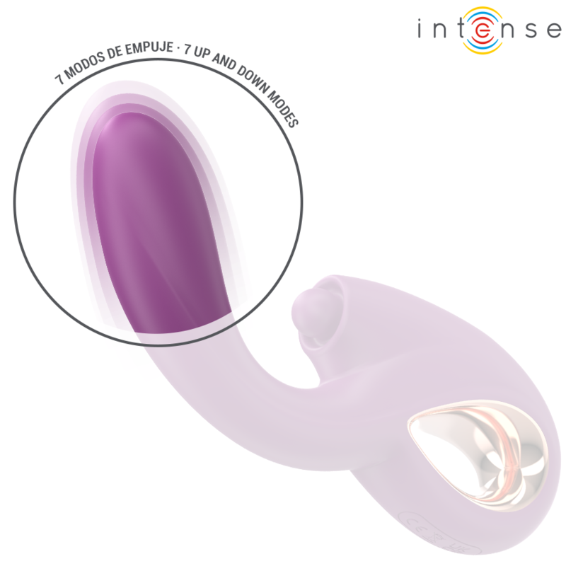 INTENSE - LALI VIBRADOR MULTIFUNCIONAL CON TOQUES Y EMPUJE DEL PUNTO G Y VIBRACIÓN MORADO