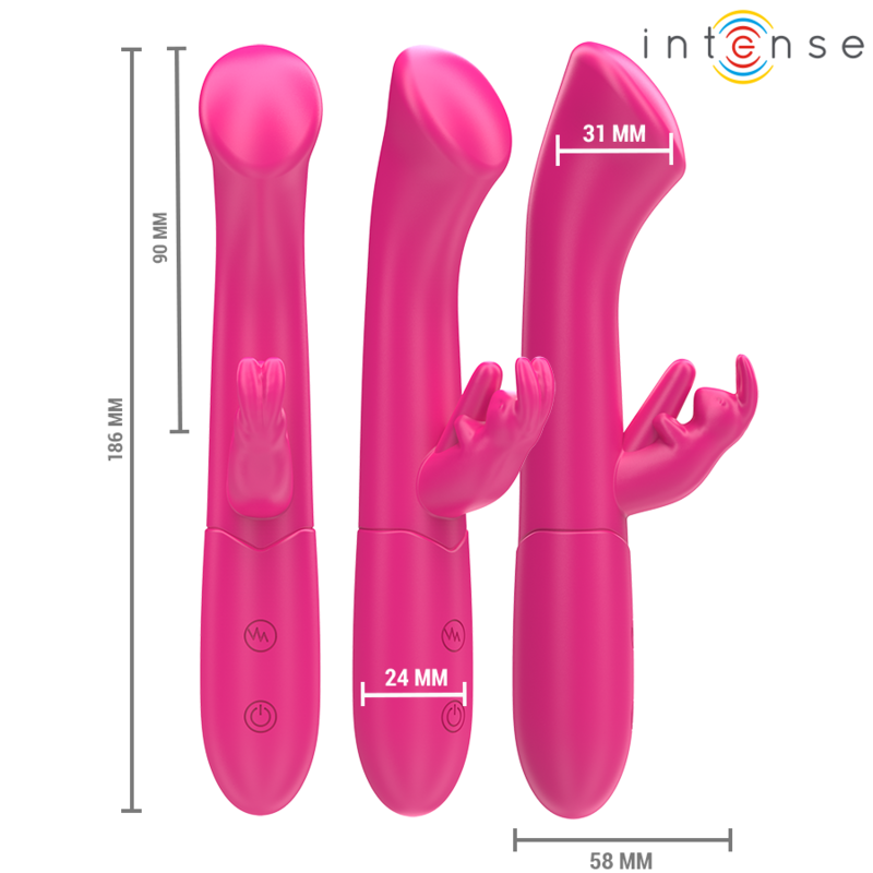 INTENSE - JULIET RABBIT VIBRADOR 18,6 CM 10 VIBRACIONES ROSA