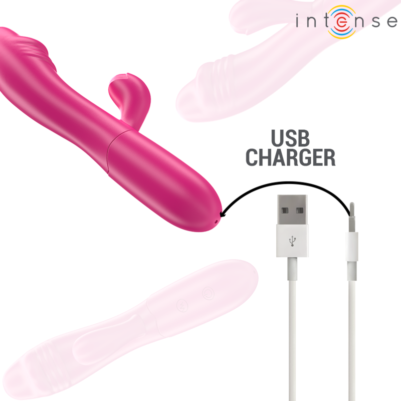 INTENSE - IVY FLEXIBLE VIBRATOR 10 VIBRATIONS WITH PINK STIMULATING TONGUE