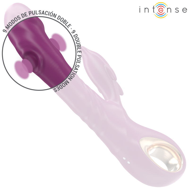 INTENSE - HALLE MULTIFUNCTIONAL VIBRATOR WITH PURPLE DOLPHIN STIMULATING TONGUE