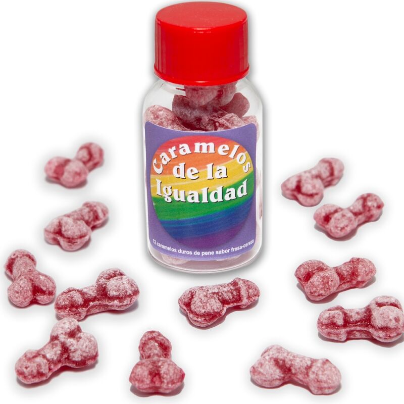 SPICY DIABLO - 12 STRAWBERRY/CHERRY PENIS-SHAPED UNIQUE CANDIES