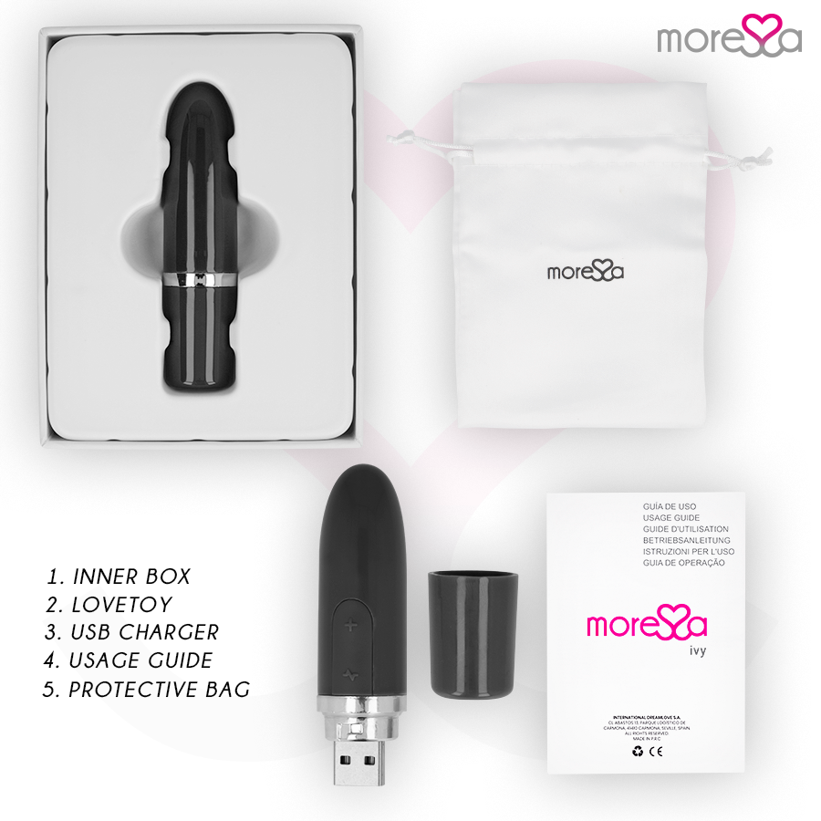 VIBRADOR ESTIMULADOR DE VIAJE IVY NEGRO