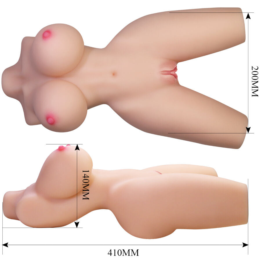 CRAZY BULL - LILY TRONCO FEMININO REALISTA VAGINA E ANAL 4 KG